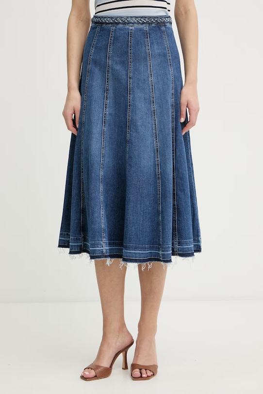 Liu Jo юбка из хлопка голубой UA6085.D0275