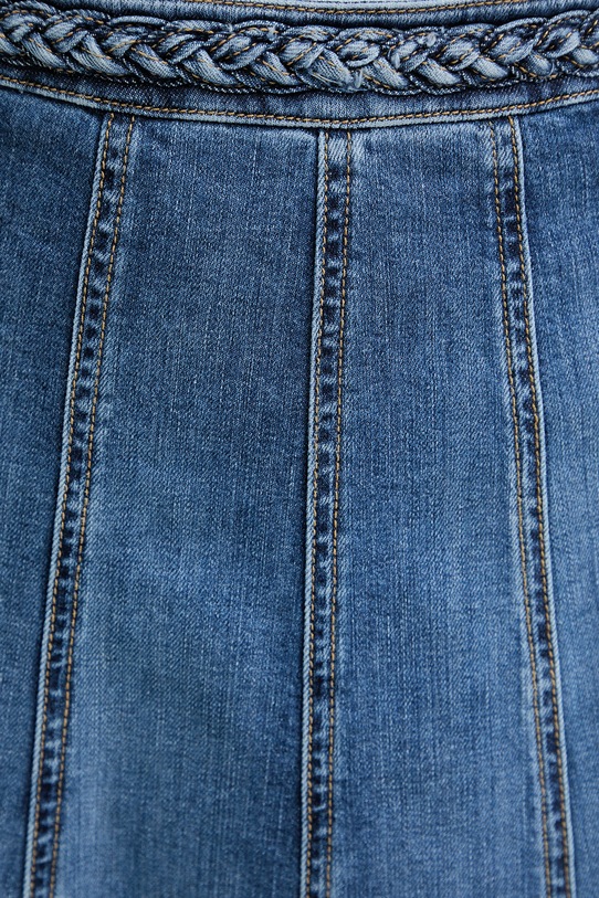 Liu Jo spódnica bawełniana niebieski UA6085.D0275