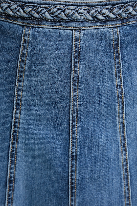 Liu Jo юбка из хлопка голубой UA6085.D0275