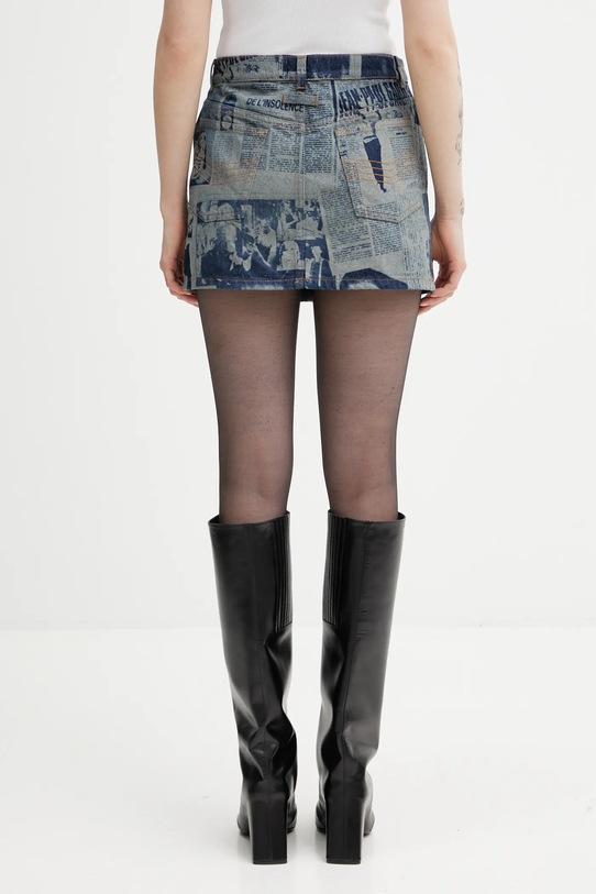 Odzież Jean Paul GAULTIER spódnica jeansowa Newspaper Print 26.01.W.SK037.D027 niebieski