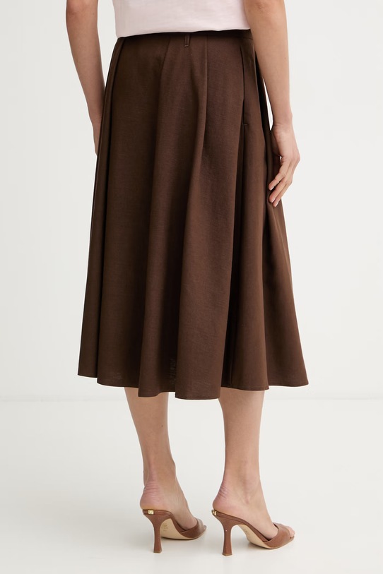 Одяг Marella спідниця з додаванням льону MANAGER 2613101054200 коричневий
