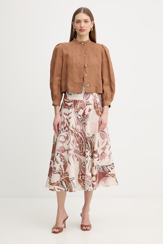 Ленена пола Marella OSPITE 2613101074200 бежов SS26