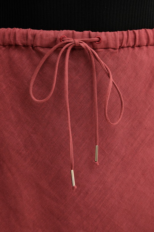Marella spódnica lniana GAMBA czerwony 2613101094200