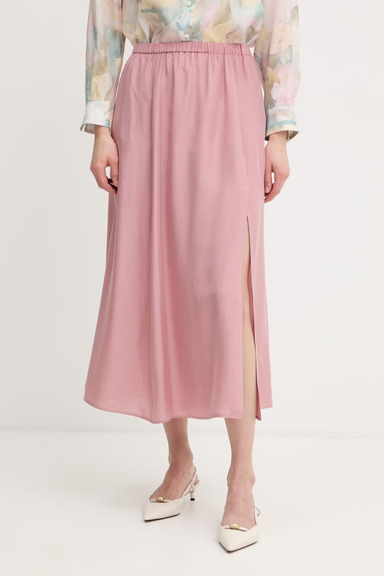 Marella spódnica jedwabna BELLA casual różowy 2613101104200