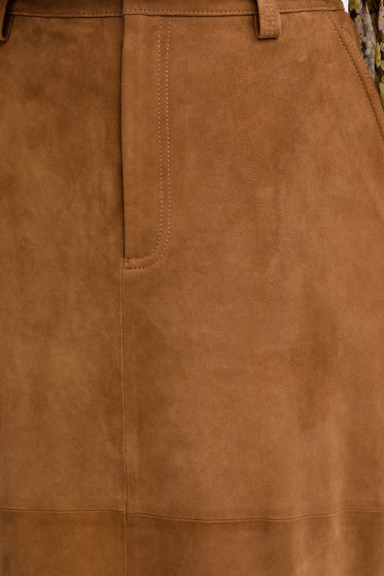 Suknja od brušene kože Marella ZEUS smeđa 2613401024200