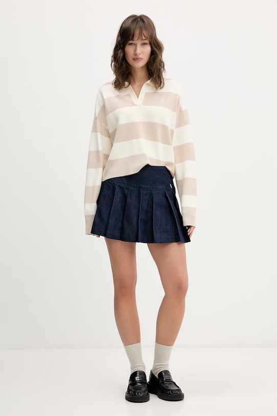 Džínová sukně Guess Jeans W6RD38.D6551 námořnická modř SS26