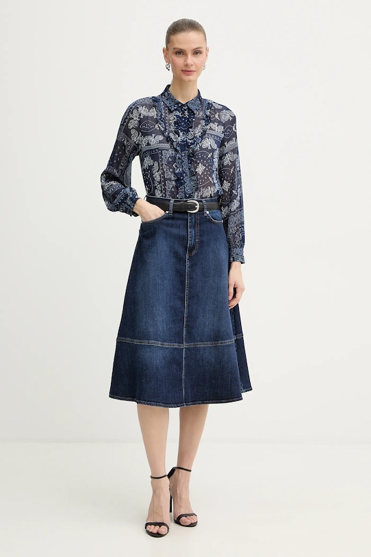 IBlues spódnica jeansowa AFA 2617101041200 niebieski SS26