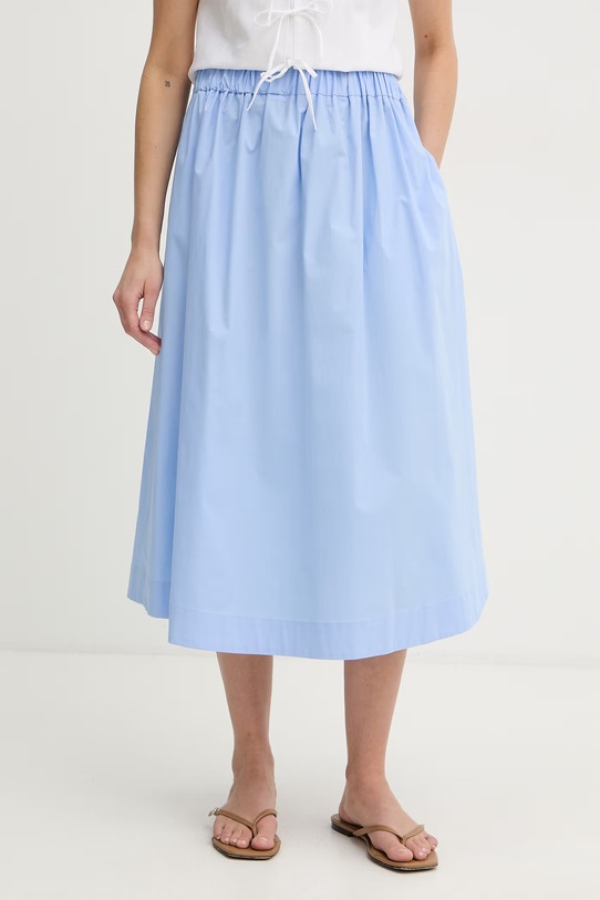 Marella spódnica bawełniana z elastanem MEMORE niebieski 2613101062200