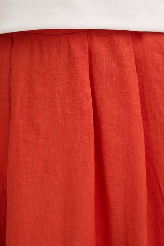 Marella spódnica lniana Emme by Marella pomarańczowy 2615101082200