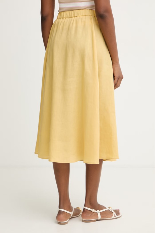 Ρούχα iBlues φούστα λινή SEGGIO 2617101082200 κίτρινο