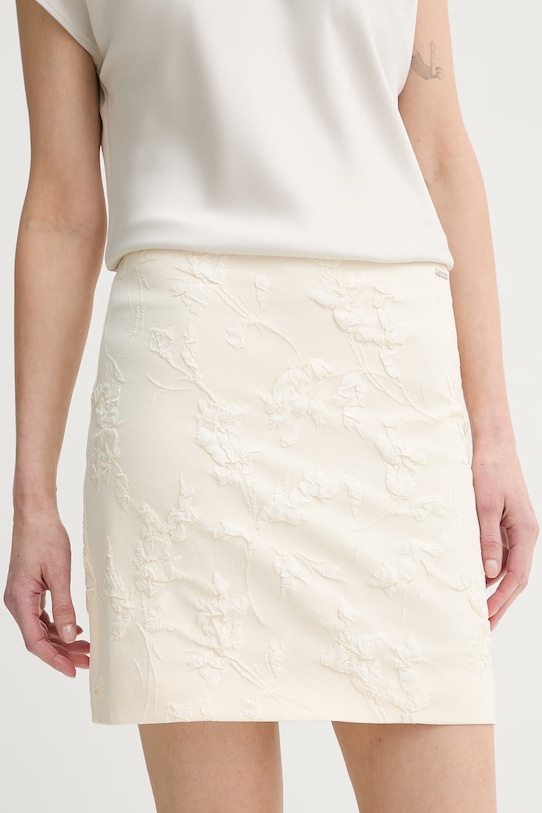 Calvin Klein sukňa áčkového strihu béžová LV047F601G