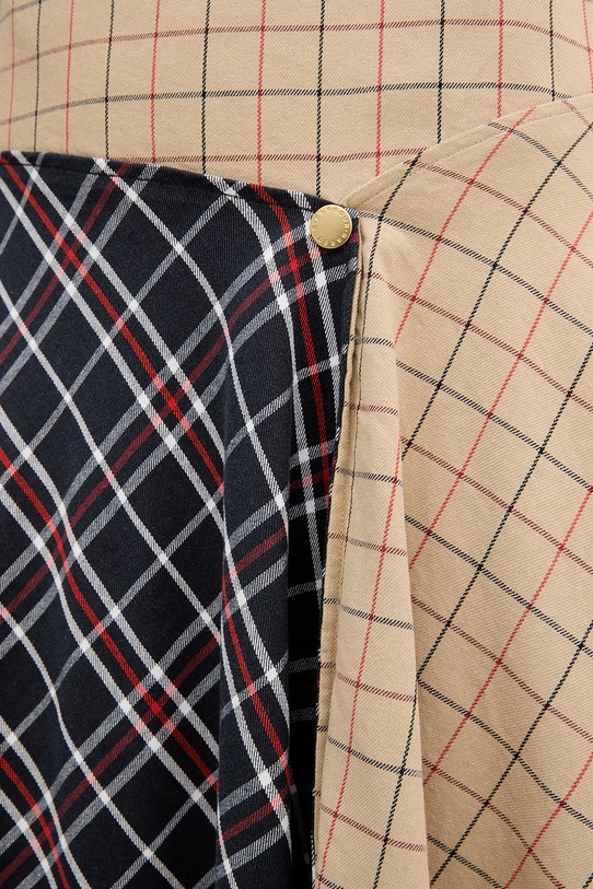 Barbour spódnica bawełniana Dalbury beżowy LSK0147