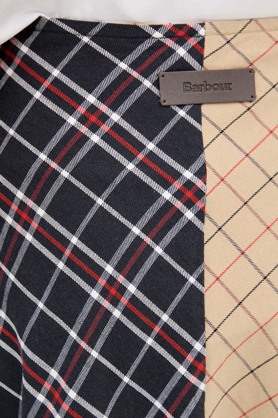 Barbour spódnica bawełniana Dalbury LSK0147 beżowy