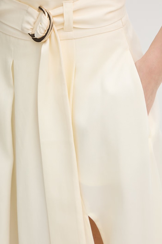 Twinset spódnica z rozcięciem żółty 261TP2533