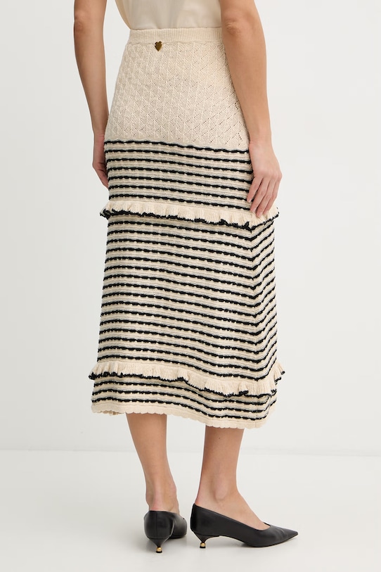 Oblečenie Sukňa s prímesou ľanu Twinset 261LB3HDD béžová