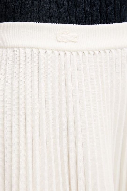 Lacoste spódnica plisowana z wiskozą beżowy JF9865