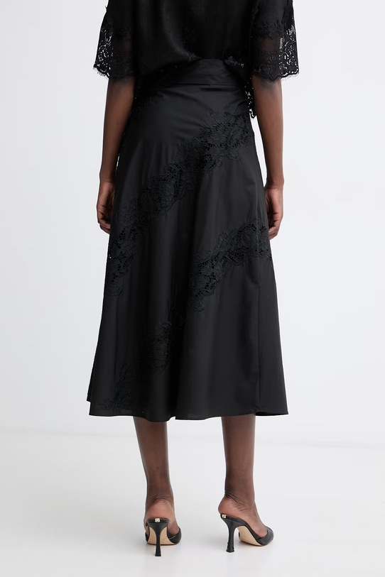 Ρούχα Twinset φούστα βαμβακερή 261TT2030 μαύρο