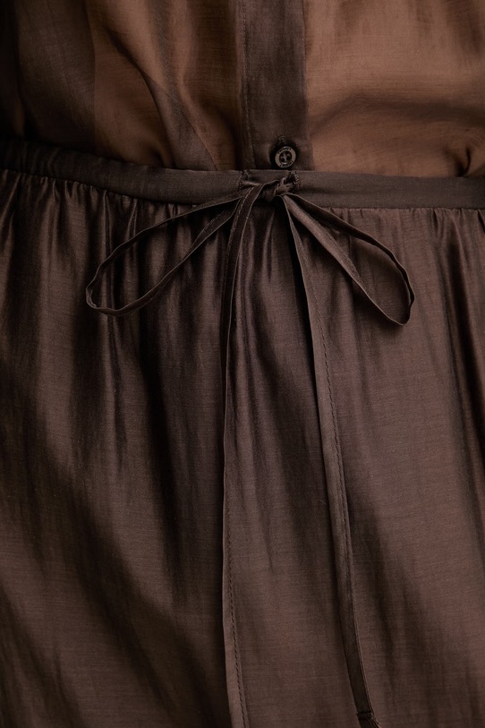 Twinset suknja s lyocellom smeđa 261TF2043