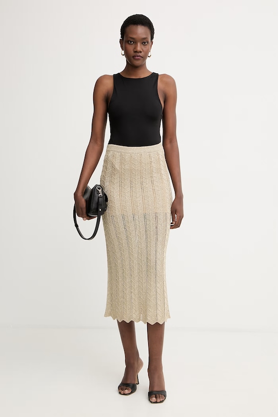 Twinset sukňa 261TT3323 zlatá SS26