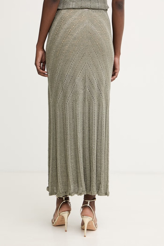 Oblečenie Twinset sukňa s ľanom 261TT3211 zelená