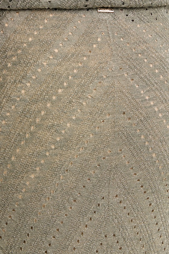 Twinset sukňa s ľanom zelená 261TT3211