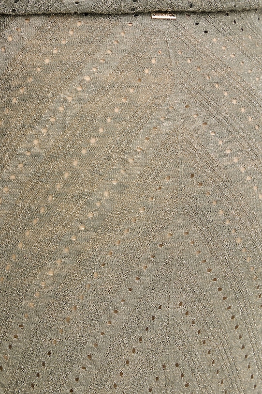 Twinset sukňa s ľanom zelená 261TT3211