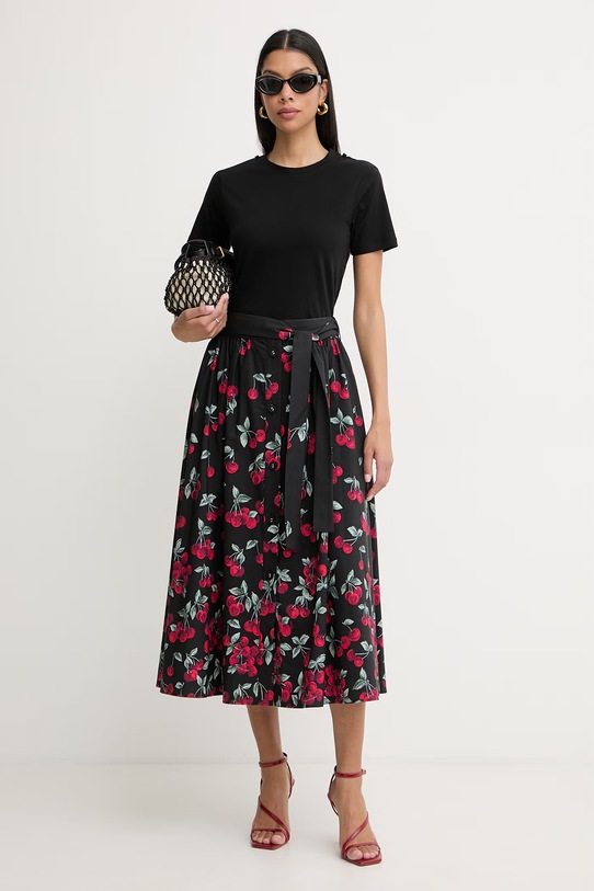 Twinset spódnica bawełniana 261TT2594 czarny SS26