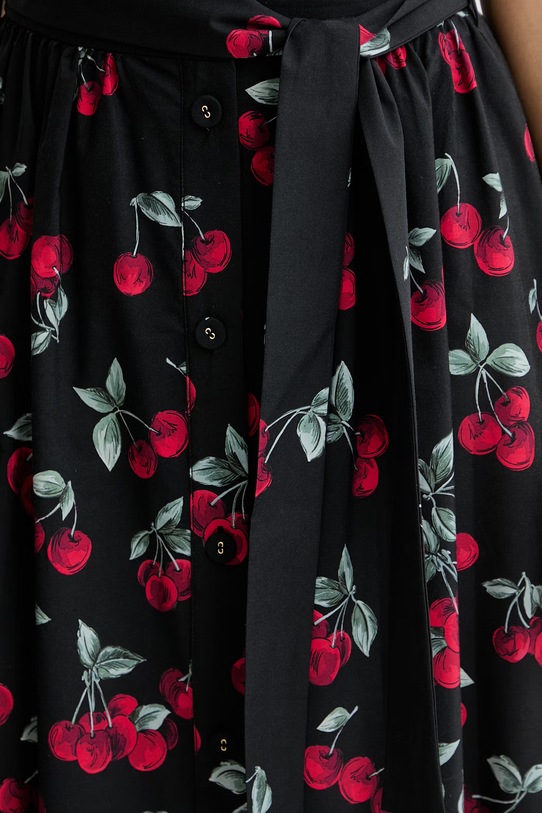 Twinset spódnica bawełniana czarny 261TT2594