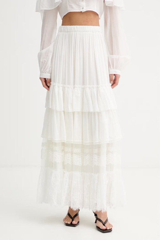 Aniye By φούστα με πρόσμιξη μεταξιού μπεζ 185158