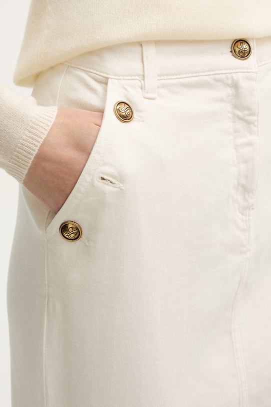 Luisa Spagnoli spódnica jeansowa Targhetta beżowy 542974