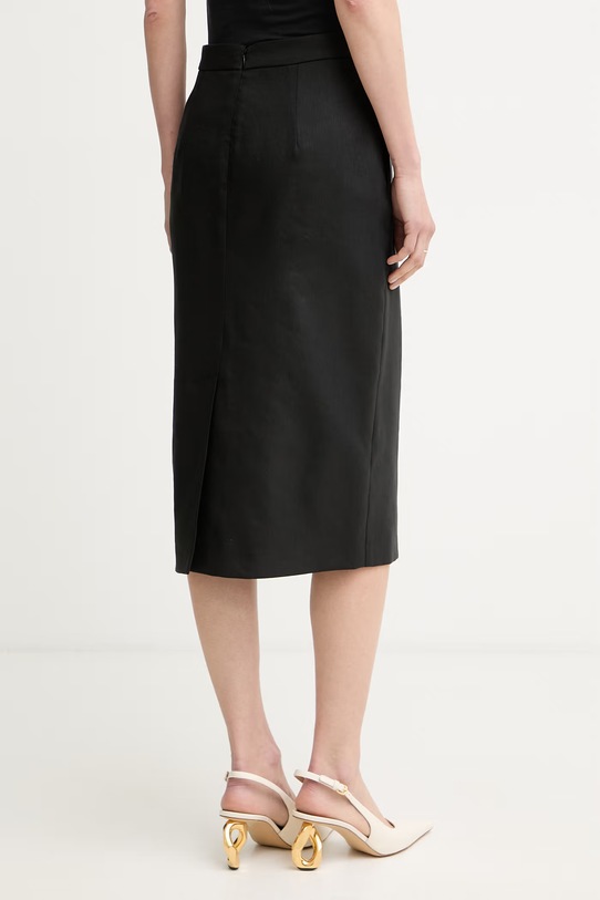 Ρούχα Luisa Spagnoli φούστα με λινό Timida 543305 μαύρο