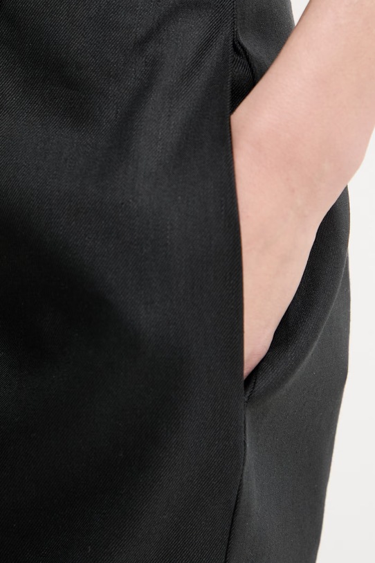 Luisa Spagnoli φούστα με λινό Timida μαύρο 543305