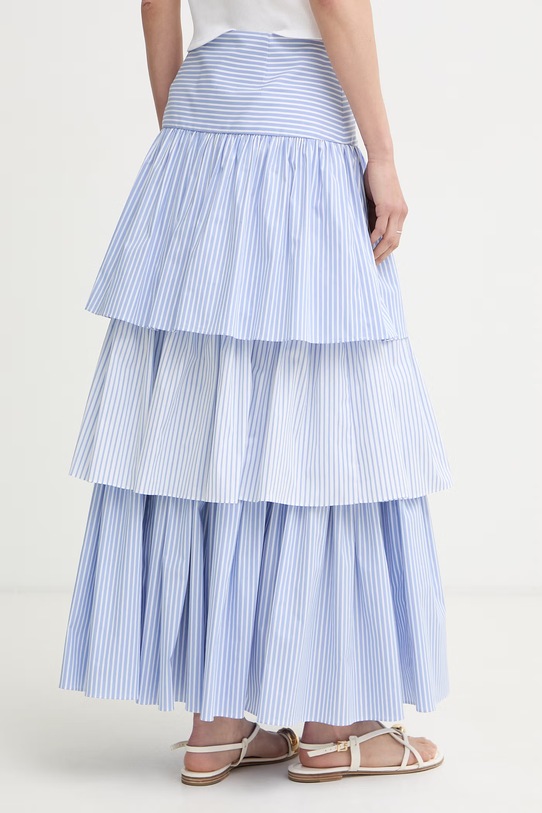 Ρούχα Luisa Spagnoli φούστα με βαμβάκι Traguardo 543085 μπλε