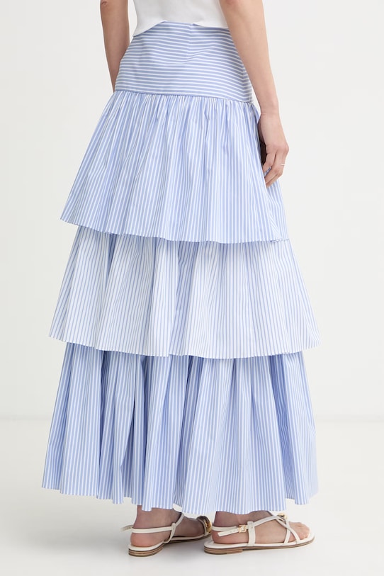 Ρούχα Luisa Spagnoli φούστα με βαμβάκι Traguardo 543085 μπλε