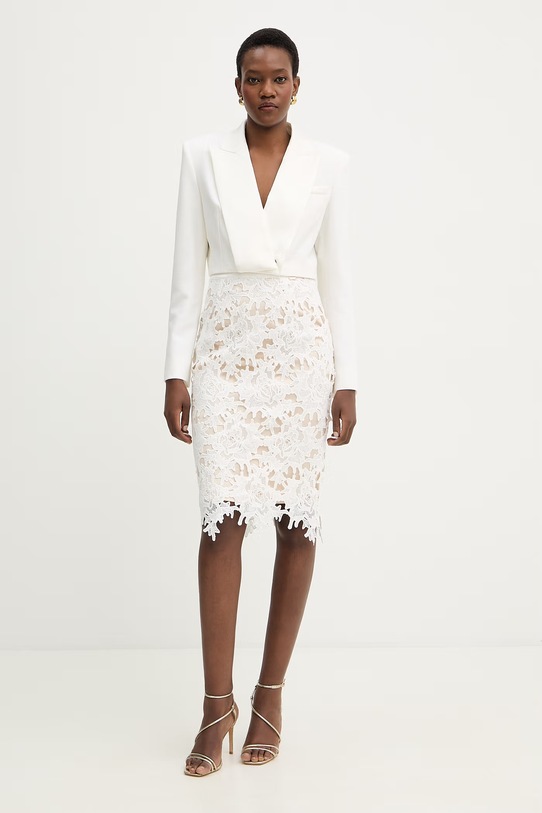 Φούστα Fracomina FS26SG1004W62401 λευκό SS26