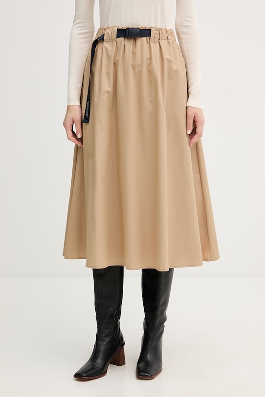 United Colors of Benetton spódnica bawełniana beżowy 4Z0SD005M