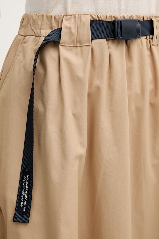 United Colors of Benetton spódnica bawełniana beżowy 4Z0SD005M