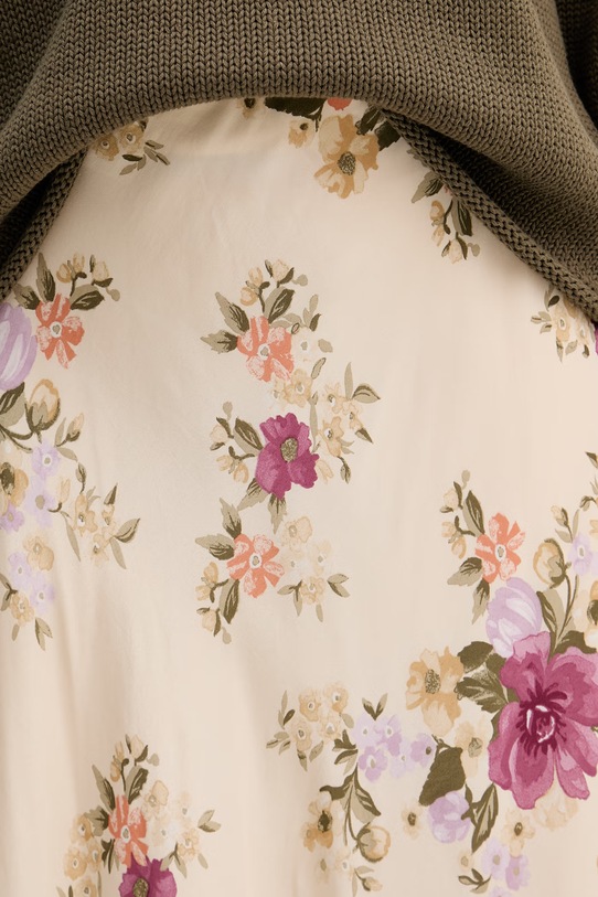 United Colors of Benetton φούστα από βισκόζη μπεζ 4LKED005S