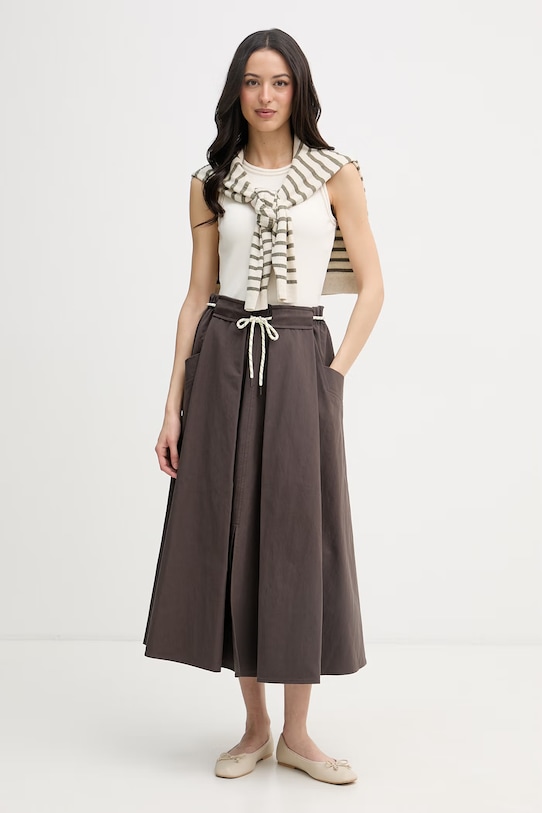 United Colors of Benetton Φούστα σε γραμμή Α 4RKGD005R καφέ SS26