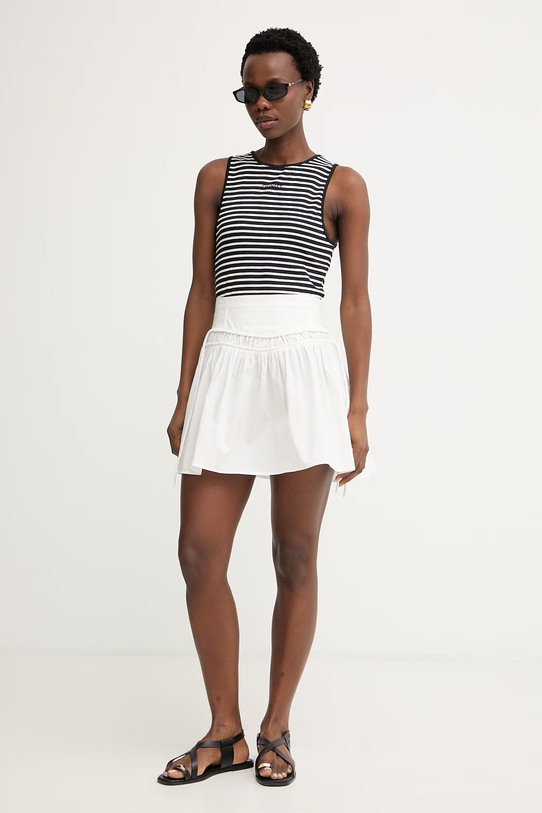 Pinko spódnica bawełniana 106830.A2LD biały SS26