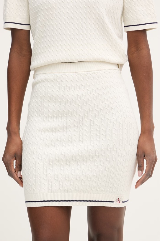 Calvin Klein Jeans spódnica beżowy LV047F364G