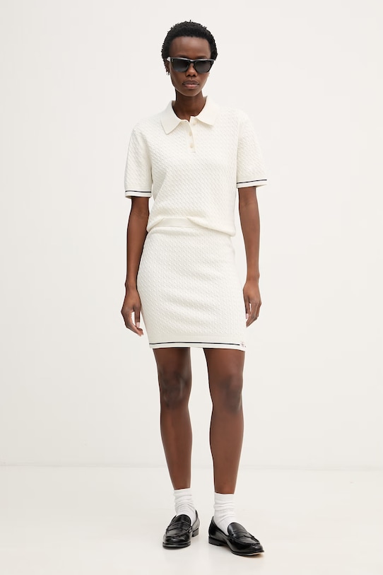 Calvin Klein Jeans spódnica LV047F364G beżowy SS26