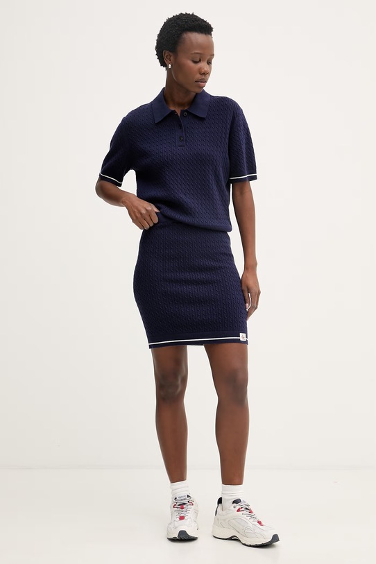 Calvin Klein Jeans spódnica LV047F364G granatowy SS26