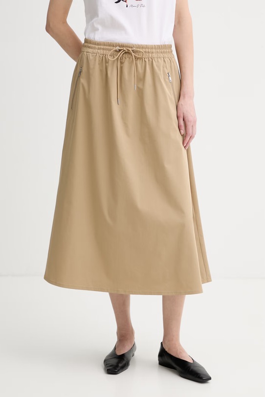 Marc O'Polo spódnica z bawełną beżowy 5000008211