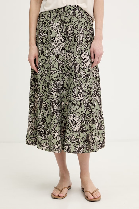 Marc O'Polo spódnica z wiskozy zielony 5000013193