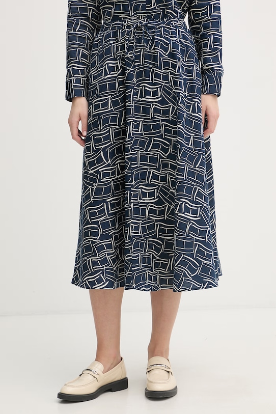 Tommy Hilfiger φούστα λινή σκούρο μπλε WW0WW50753