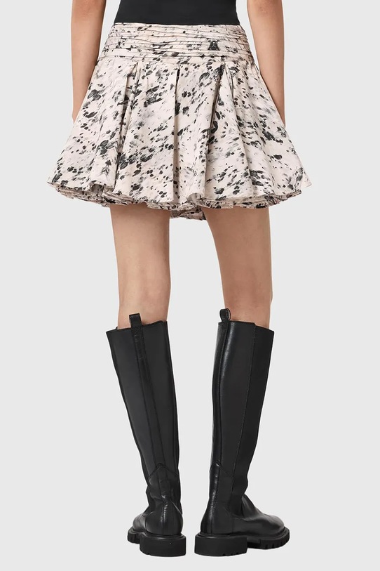 AllSaints spódnica bawełniana TULIP W003RE beżowy SS26