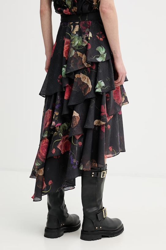 Abbigliamento AllSaints gonna con lino CAYA W006RE nero