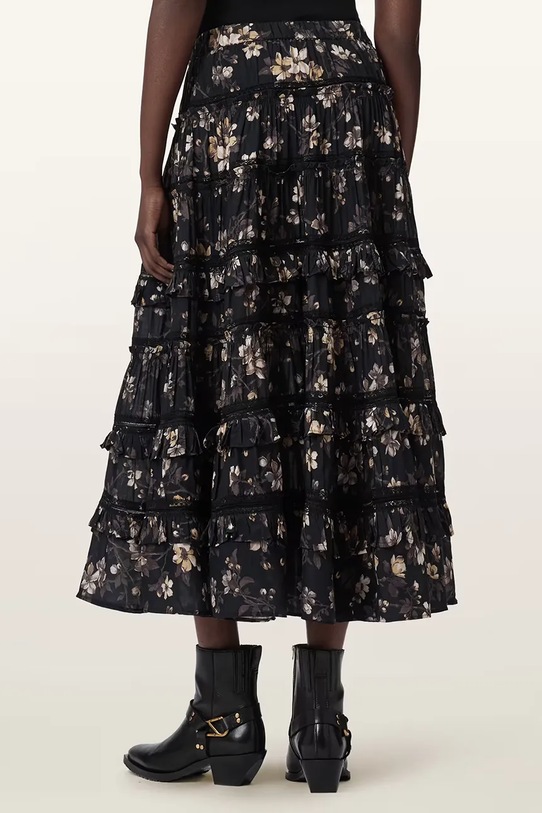 AllSaints spódnica TALIA W009RE czarny SS26