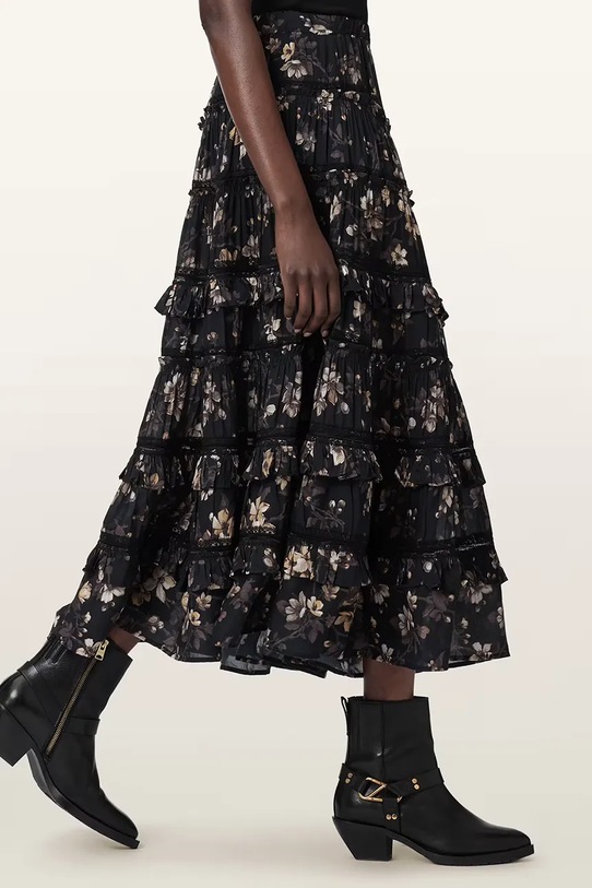 AllSaints spódnica TALIA czarny W009RE